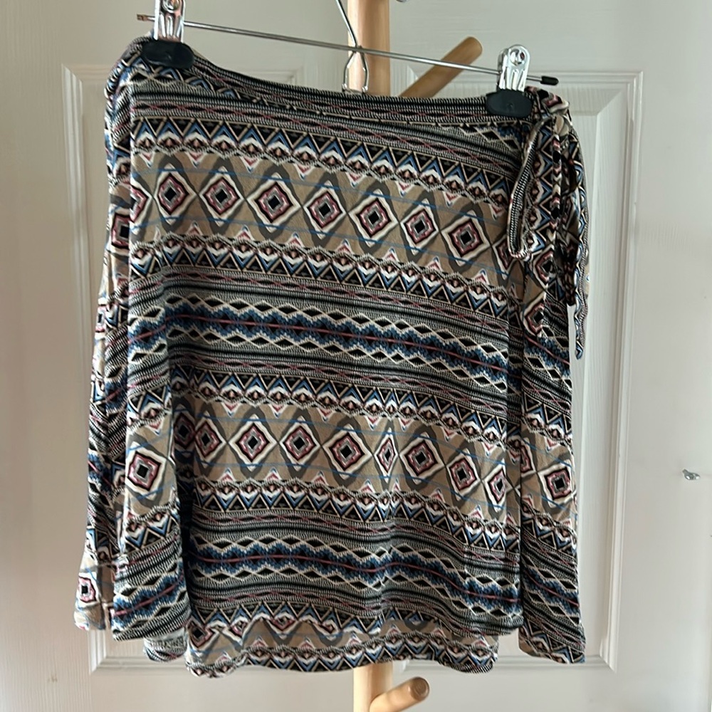 Wrap mini skirt